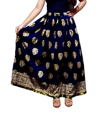 Jaipuri Printed Long royon Skirt 2