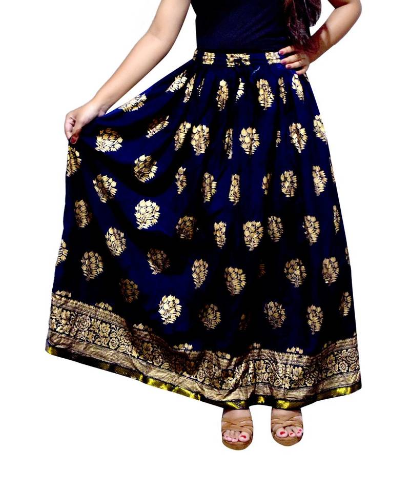 Jaipuri Printed Long royon Skirt