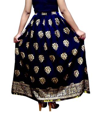 Jaipuri Printed Long royon Skirt 3