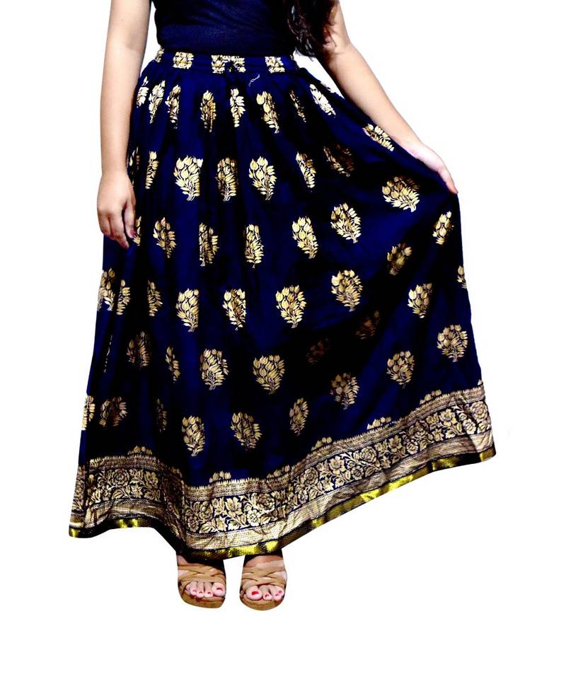 Jaipuri Printed Long royon Skirt