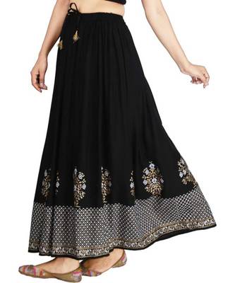 Jaipuri Printed Long royon Skirt 1