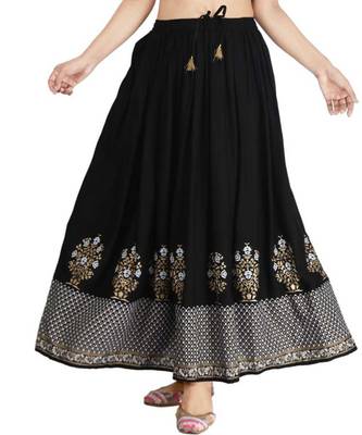 Jaipuri Printed Long royon Skirt 5