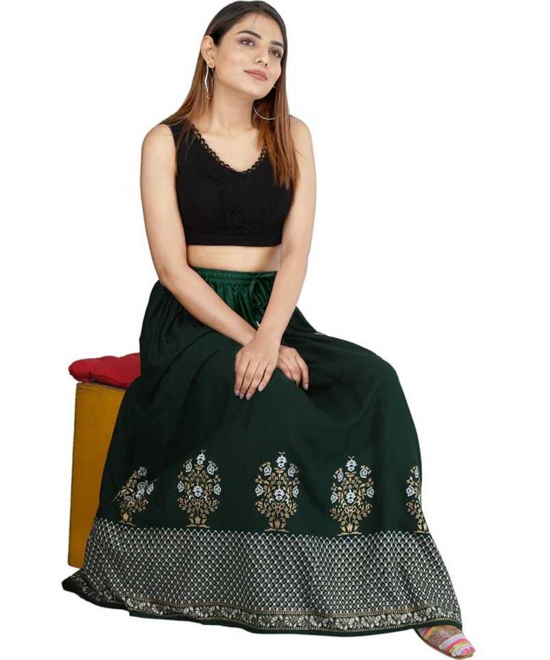 Jaipuri Printed Long royon Skirt