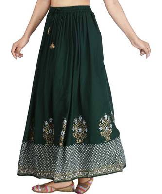 Jaipuri Printed Long royon Skirt 4