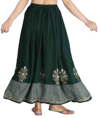 Jaipuri Printed Long royon Skirt 5