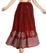 Jaipuri Printed Long royon Skirt