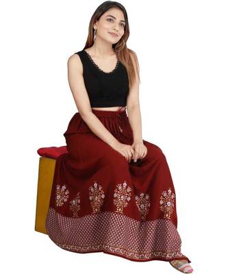 Jaipuri Printed Long royon Skirt 4