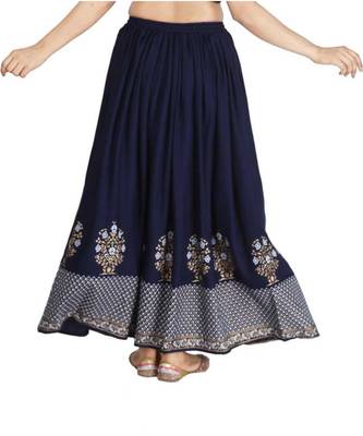 Jaipuri Printed Long royon Skirt 5
