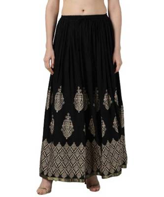 Jaipuri Printed Long royon Skirt 1
