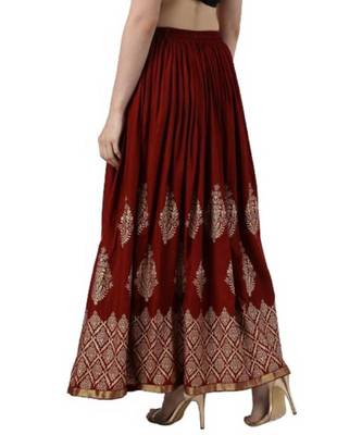 Jaipuri Printed Long royon Skirt 5
