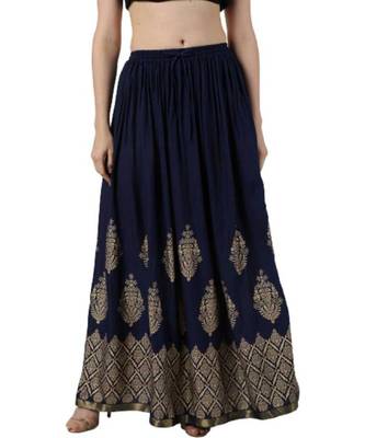 Jaipuri Printed Long royon Skirt 1