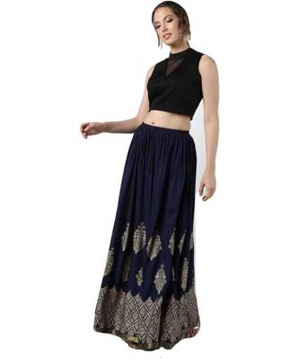 Jaipuri Printed Long royon Skirt 2