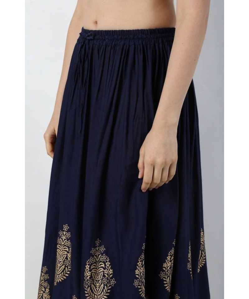 Jaipuri Printed Long royon Skirt