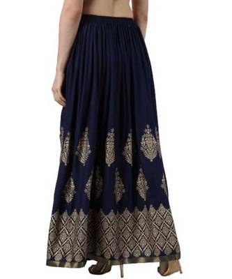 Jaipuri Printed Long royon Skirt 5