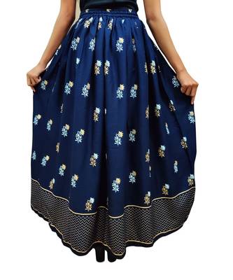 Jaipuri Printed Long royon Skirt 2
