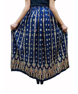 Jaipuri Printed Long royon Skirt 2