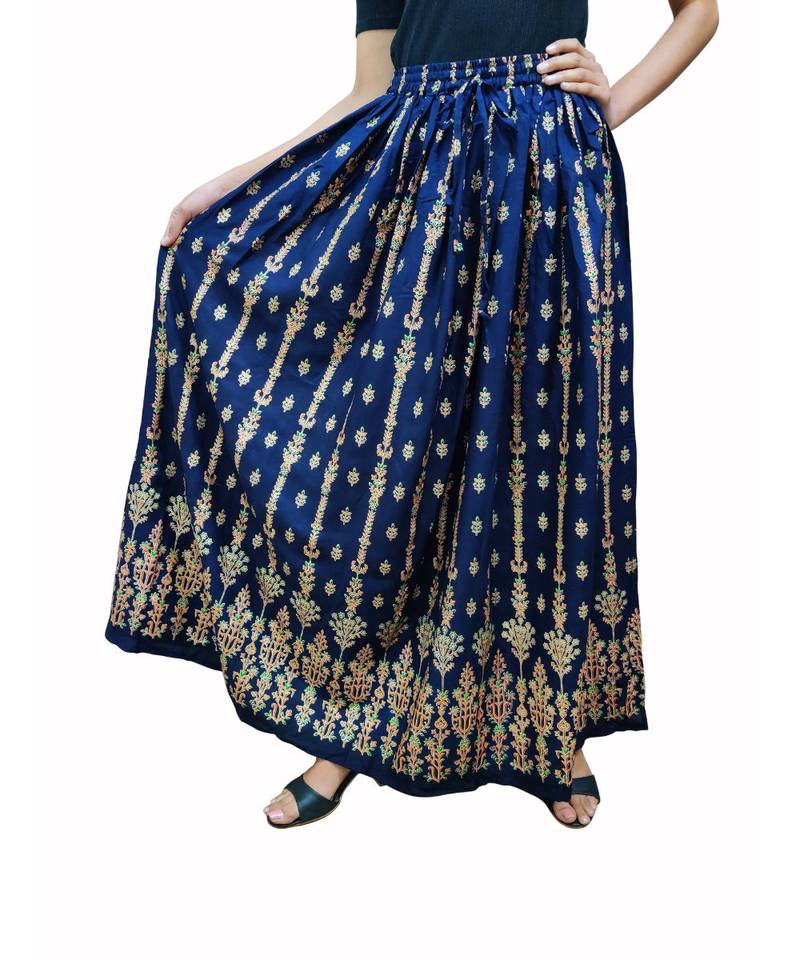 Jaipuri Printed Long royon Skirt