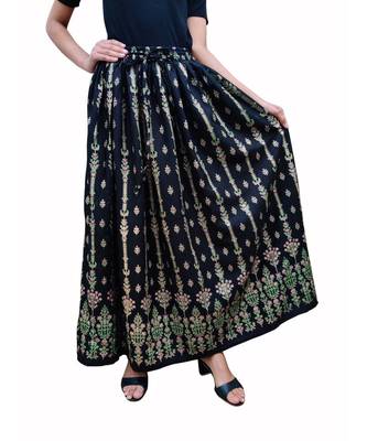 Jaipuri Printed Long royon Skirt 2