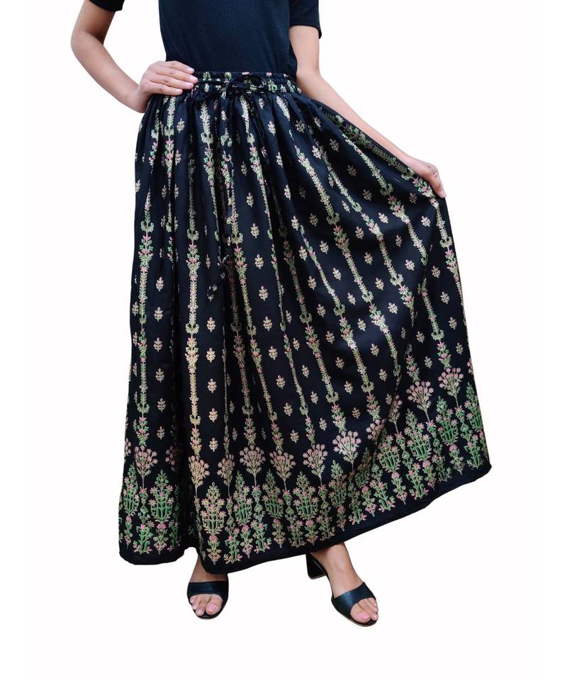 Jaipuri Printed Long royon Skirt