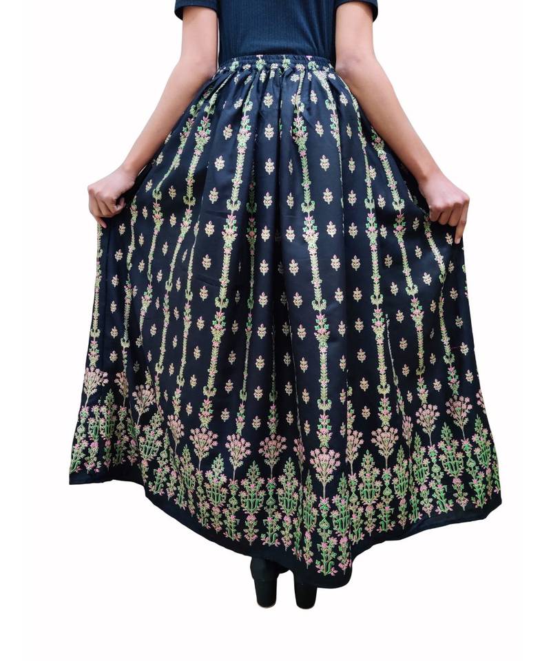 Jaipuri Printed Long royon Skirt