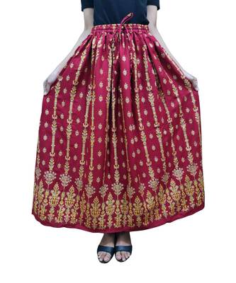 Jaipuri Printed Long royon Skirt 1