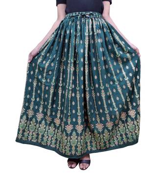 Jaipuri Printed Long royon Skirt 1