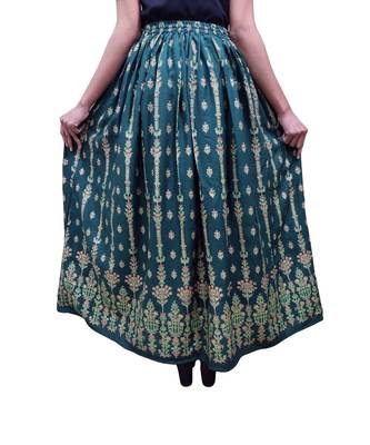 Jaipuri Printed Long royon Skirt 2