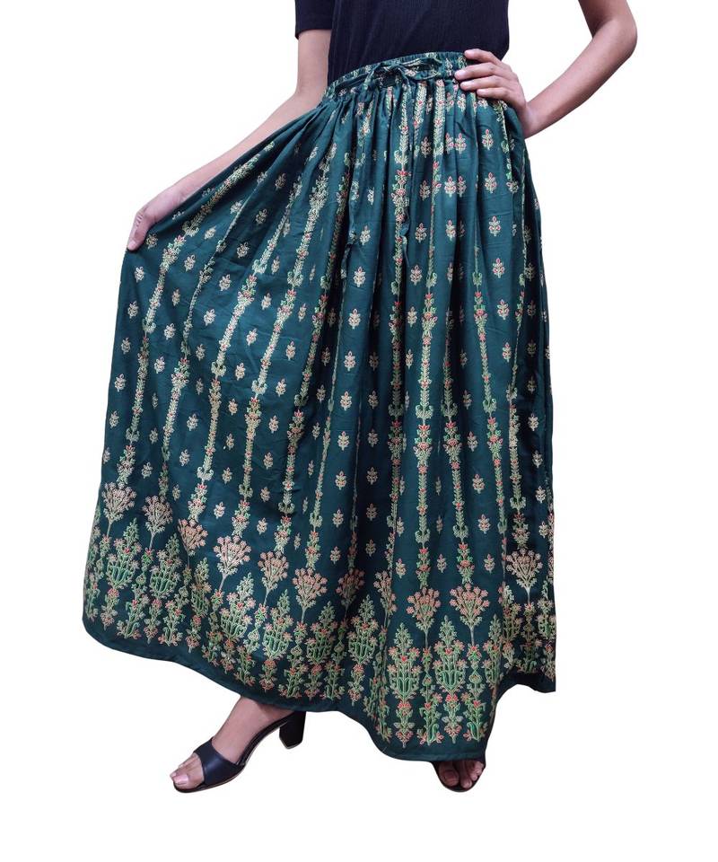 Jaipuri Printed Long royon Skirt kastoori collection 3541544