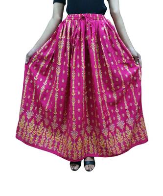 Jaipuri Printed Long royon Skirt 1