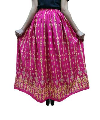 Jaipuri Printed Long royon Skirt 2