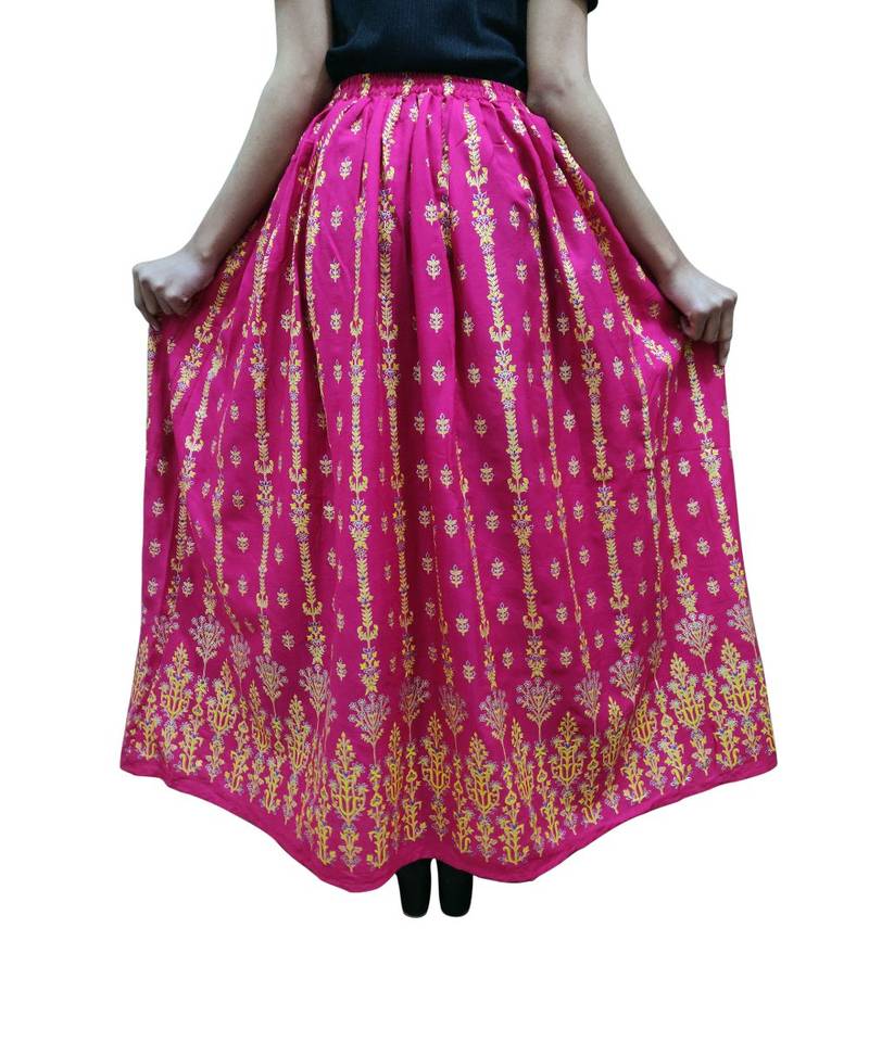 Jaipuri Printed Long royon Skirt