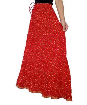 Jaipuri Printed Long royon Skirt 2
