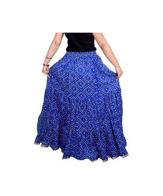 Jaipuri Printed Long royon Skirt 2