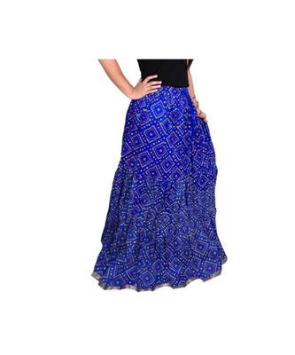Jaipuri Printed Long royon Skirt 4