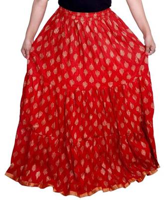 Jaipuri Printed Long royon Skirt 1