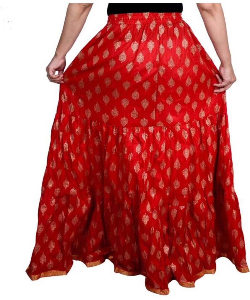 Jaipuri Printed Long royon Skirt