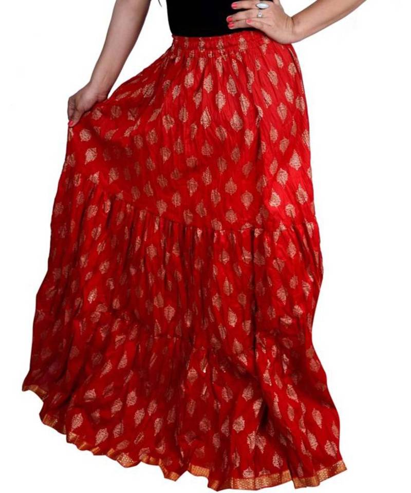 Jaipuri Printed Long royon Skirt