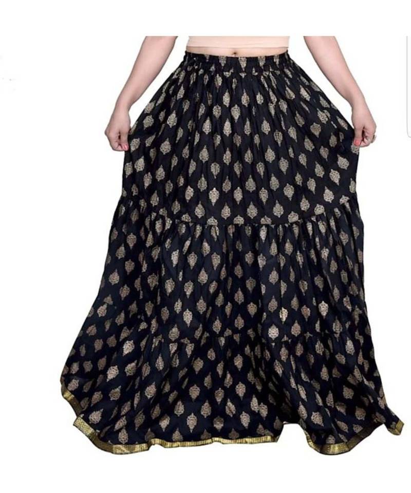 Jaipuri Printed Long royon Skirt