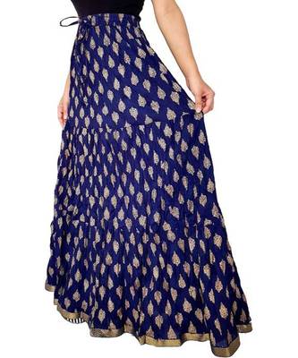 Jaipuri Printed Long royon Skirt 3