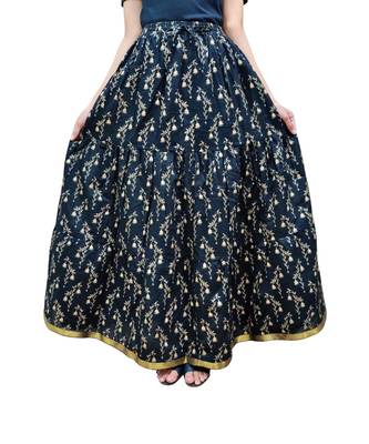 Jaipuri Printed Long royon Skirt 1