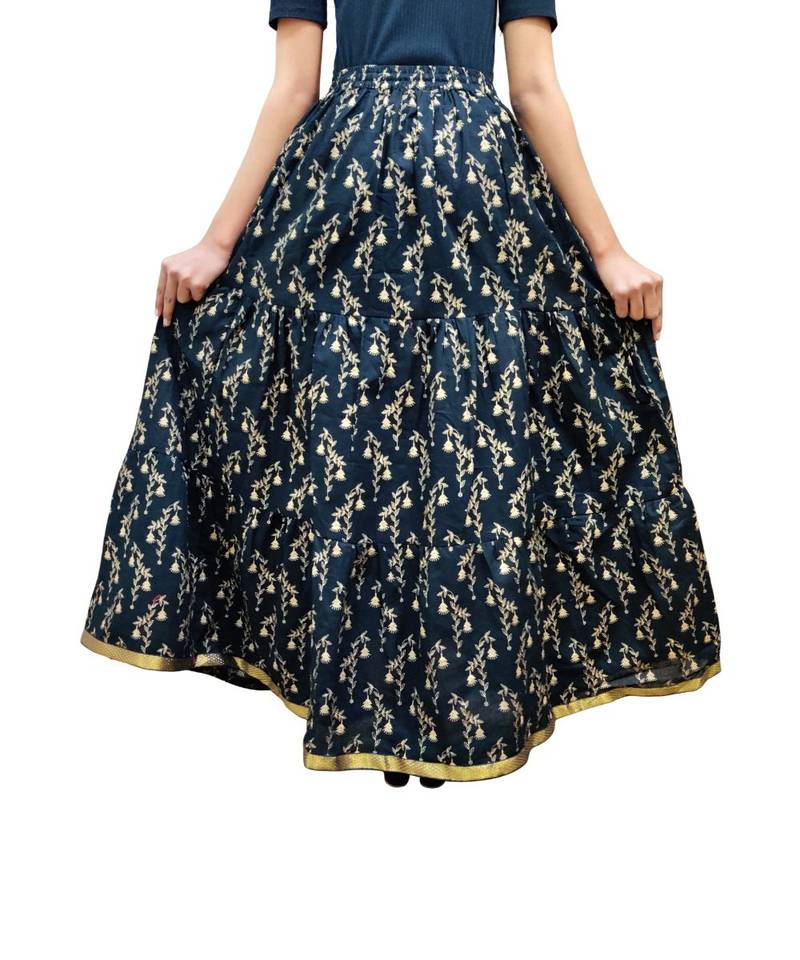 Jaipuri Printed Long royon Skirt