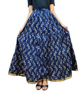 Jaipuri Printed Long royon Skirt 1