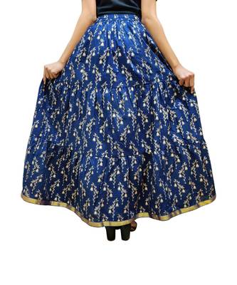 Jaipuri Printed Long royon Skirt 3