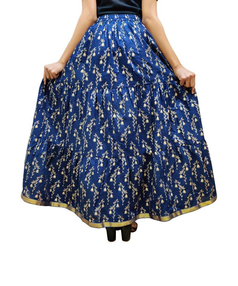 Jaipuri Printed Long royon Skirt