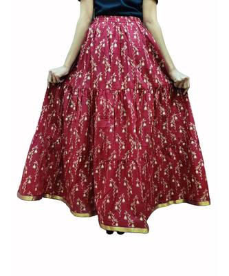 Jaipuri Printed Long royon Skirt 2