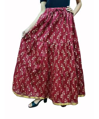 Jaipuri Printed Long royon Skirt 3