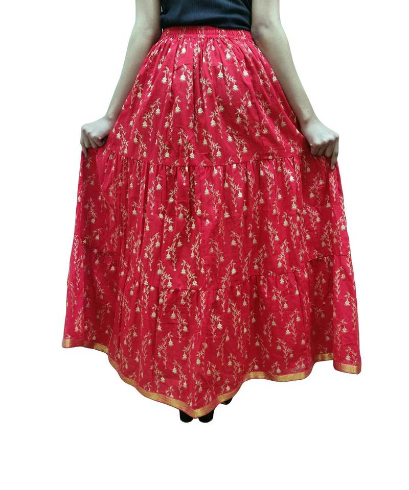 Jaipuri Printed Long royon Skirt