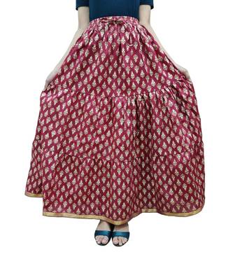 Jaipuri Printed Long royon Skirt 1