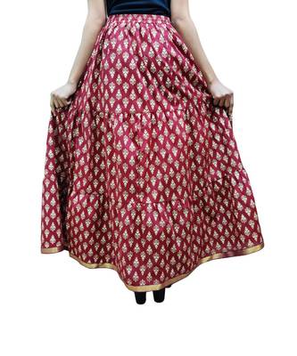 Jaipuri Printed Long royon Skirt 2