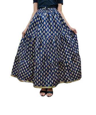 Jaipuri Printed Long royon Skirt 1